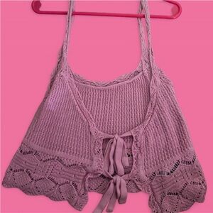 SHEIN Mauve Crochet Camisole Top